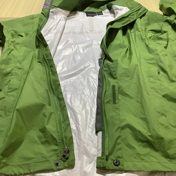 Marmot Men’s Precip Green Jacket Hooded Windbreaker Size XL Style #H41200 - Picture 12 of 14